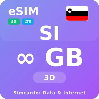 SIM karta Slovinsko Neomezený Mobilní Internet - eSIM 3 dní datová SIM karta (esims_ULE_3D_SG_V2)
