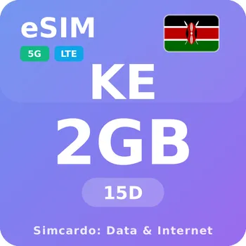 SIM karta Keňa Mobilní Internet - eSIM 2GB 15 dní datová SIM karta