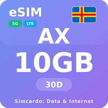 SIM karta Ålandy Mobilní Internet - eSIM 10GB 30 dní datová SIM karta