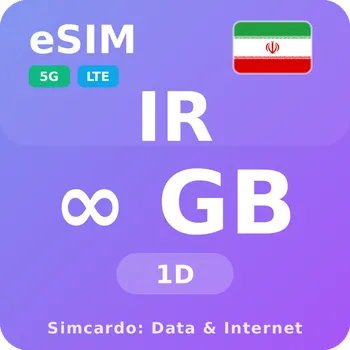 SIM karta Írán Neomezený Mobilní Internet - eSIM 1 dní datová SIM karta