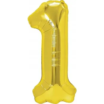 Balónek Fóliový balónek PartyPal číslice 1, 70 cm, zlatý