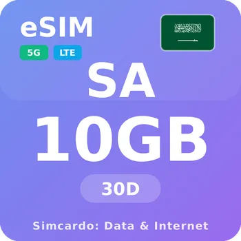 SIM karta Saúdská Arábie Mobilní Internet - eSIM 10GB 30 dní datová SIM karta (esims_10GB_30D_RW_V2)