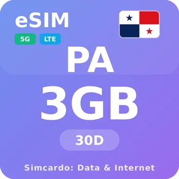SIM karta Panama Mobilní Internet - eSIM 3GB 30 dní datová SIM karta