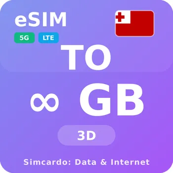 SIM karta Tonga Neomezený Mobilní Internet - eSIM 3 dní datová SIM karta