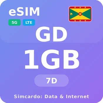SIM karta Grenada Mobilní Internet - eSIM 1GB 7 dní datová SIM karta