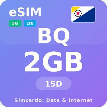 SIM karta Bonaire, Svatý Eustach a Saba Mobilní Internet - eSIM 2GB 15 dní datová SIM karta