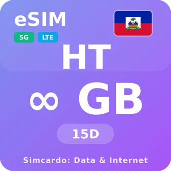 SIM karta Haiti Neomezený Mobilní Internet - eSIM 15 dní datová SIM karta (esims_ULP_15D_HR_V2)
