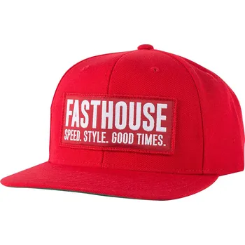 Fasthouse Blockhouse Hat Red 6012-4000