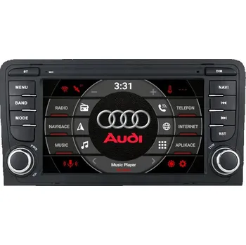 Autorádio Audi A3 Android 14 autorádio s WIFI, GPS, USB, BT LOW HW výbava: 4 Core 2GB+32GB LOW - Model auta: Audi A3 (2003- 2013)
