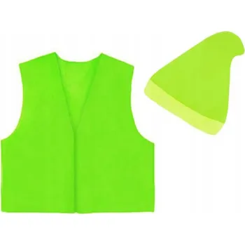 Karnevalový kostým KOSTÝM SKŘÍTEK VESTA ČEPICE ZELENÁ 98-110