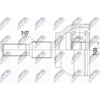 Poloosa kola Sada kloubů pro hnací hřídel NTY NPZ-FR-044
