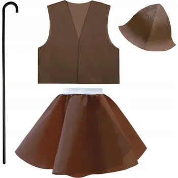 Karnevalový kostým KOSTÝM PASTÝŘ KOSTÝM PASTÝŘE BETLÉM SUKNĚ VESTA 98-110 4 díly