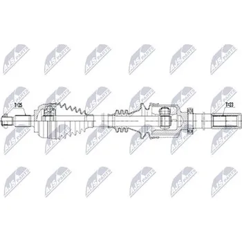 Poloosa kola Hnací hřídel - poloosa NTY NPW-RE-260