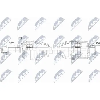 Poloosa kola Hnací hřídel - poloosa NTY NPW-HY-631