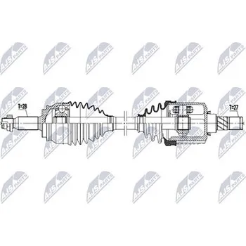 Poloosa kola Hnací hřídel - poloosa NTY NPW-MS-120