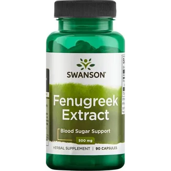 Swanson Fenugreek Extract Doplněk stravy pro podporu krevního cukru 90 ks, kapsle, 500 mg
