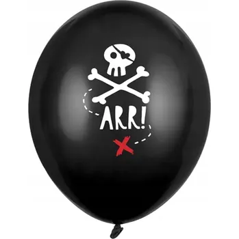 Balónek BALÓN PARTY DECO STRONG PASTEL LEBKA PIRÁTSKÁ ČERNÁ 30cm 1 Ks
