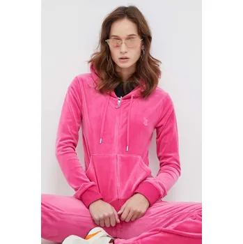 Dámská mikina Velurová mikina Juicy Couture JCAP176.658 růžová 30X, vel. M