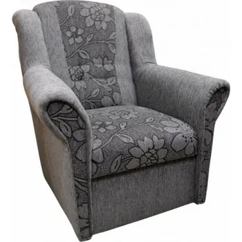 Křeslo FALCO Křeslo Krista šedý květ