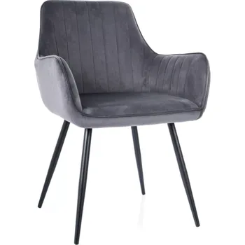 Jídelní židle Signal Jídelní židle APPLE VELVET | šedá