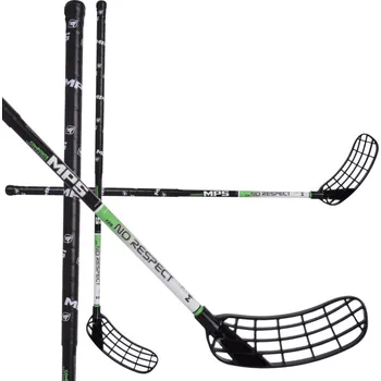 Florbalová hůl MPS No Respect 28 Florbalová hokejka černá / bílá / zelená, Pravá (pravá ruka dole), 95cm (=105cm)