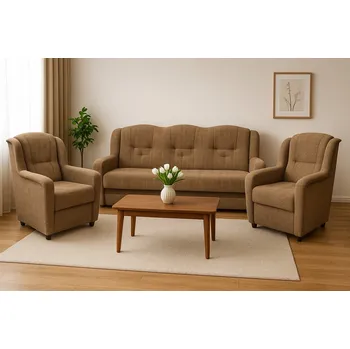 Sedací souprava FALCO Sedací souprava Pohoda 3+1+1 hnědá lucia