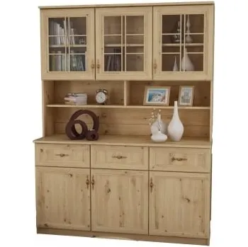 Komoda Vitrína dub artisan přírodní 200 x 150 x 53 cm eMeblast