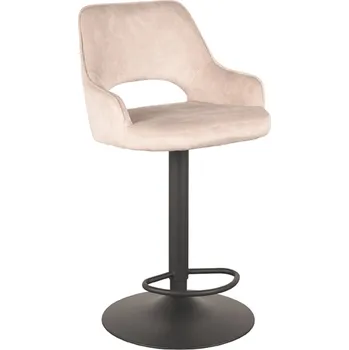 Barová židle LABEL51 sametová barová židle FER krémová CM-55.015