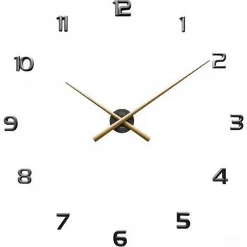 Hodiny Nalepovací nástěnné hodiny JVD HT465.5 černo-zlaté