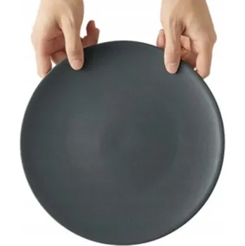 Talíř Keramický jídelní talíř „Black Mat“ – Minimalistický - 25,5 cm