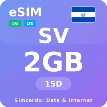 SIM karta Salvador Mobilní Internet - eSIM 2GB 15 dní datová SIM karta