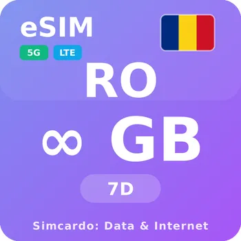 SIM karta Rumunsko Neomezený Mobilní Internet - eSIM 7 dní datová SIM karta (esims_ULP_7D_RNA_V2)