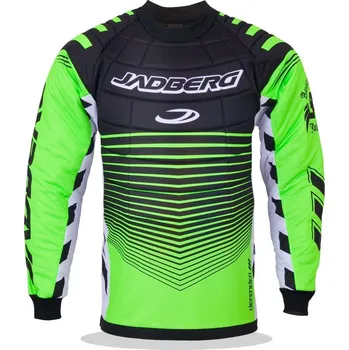 Florbalový dres Jadberg Defender 3 Brankářský dres 120 cm, bílá / černá / zelená
