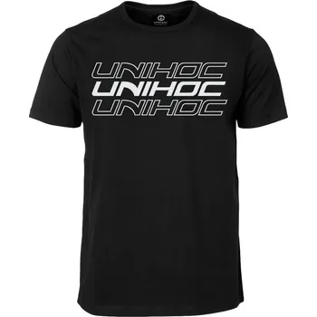 Pánská móda Unihoc Triple Tričko 120 cm, černá
