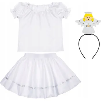 Karnevalový kostým KOSTÝM ANDÍLEK SUKNĚ ČELENKA 134-140