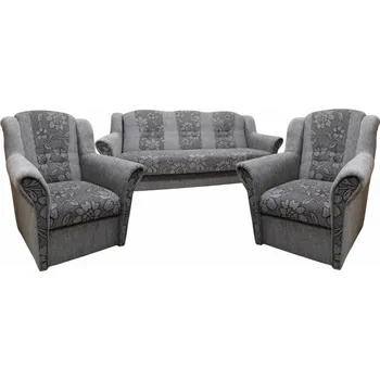 Sedací souprava FALCO Sedací souprava Krista 3+1+1 šedý květ