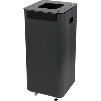 Odpadkový koš Alda Odpadkový koš na tříděný odpad Modular, 70 l, lakovaná ocel černá