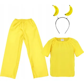 Karnevalový kostým KOSTÝM BANÁN ŽLUTÝ 98-110 3 díly