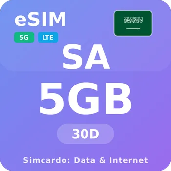 SIM karta Saúdská Arábie Mobilní Internet - eSIM 5GB 30 dní datová SIM karta (esims_5GB_30D_RW_V2)