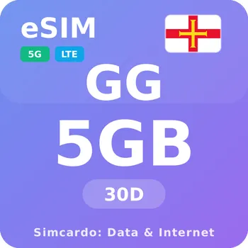 SIM karta Guernsey Mobilní Internet - eSIM 5GB 30 dní datová SIM karta