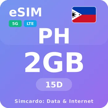SIM karta Filipíny Mobilní Internet - eSIM 2GB 15 dní datová SIM karta