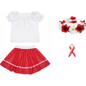 Karnevalový kostým KOSTÝM KROJ KOTYLION HALENKA VĚNEC 134-140 4e