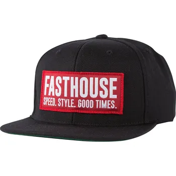Fasthouse Blockhouse Hat Black Red 6012-0000