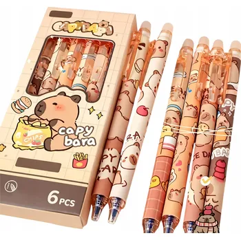 Kuličkové pero Modebelle s gumovací náplní, 6 ks, kapybara béžové