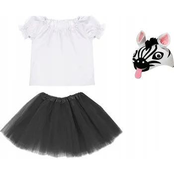 Karnevalový kostým ZEBRA OUTFIT KOSTÝM BALENKA KLOBOUK 134-140