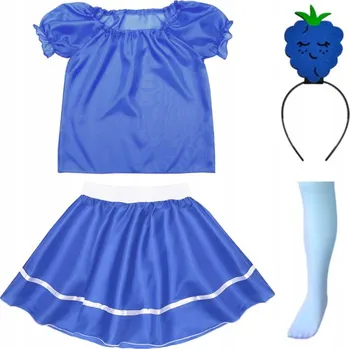 Karnevalový kostým KOSTÝM OSTRUŽINA SUKNĚ HALENKA ČELENKA 134-140 5e