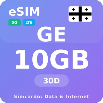SIM karta Gruzie Mobilní Internet - eSIM 10GB 30 dní datová SIM karta