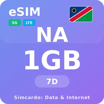 SIM karta Namibie Mobilní Internet - eSIM 1GB 7 dní datová SIM karta