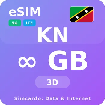 SIM karta Svatý Kryštof a Nevis Neomezený Mobilní Internet - eSIM 3 dní datová SIM karta (esims_ULP_3D_KH_V2)