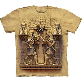 Pánské tričko Pánské batikované triko The Mountain - Egypt -písková Velikost: XL 10-3951-16738